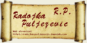 Radojka Puljezević vizit kartica